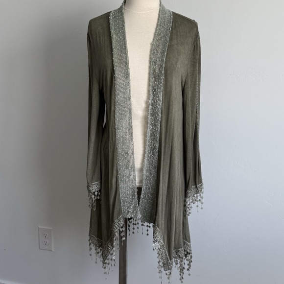 Cupio Other - Cupio Kimono Whimsy Forest Fairy Pirate Coastal Cowgirl Artsy M/L Grunge BOHO
